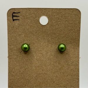 Green Stud Earrings